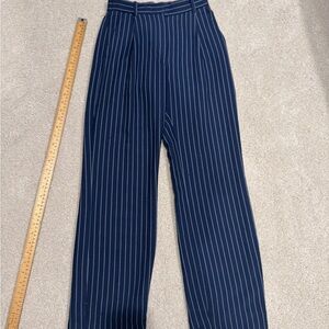 Abercrombie & Fitch Navy Pinstripe Trousers